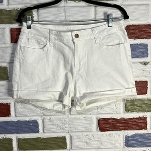 Arizona‎ Womens White Mid Rise Denim Short - Size Juniors 11